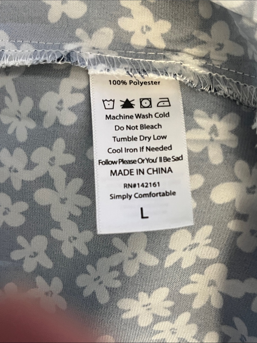 Lularoe Navy White Floral Maxi Dress Tassel Tie Sleeveless NWOT Size [Size L] - Picture 10 of 10